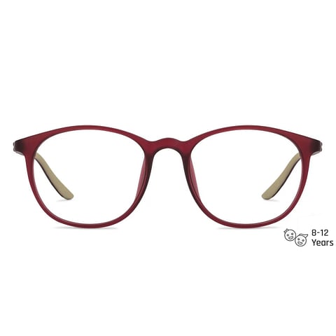 Hooper online Matte Maroon Transparent Full Rim Round left side