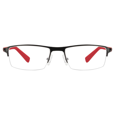 Lenskart Lenskart TOI Special: Black Red Black Line Half Rim Rectangle Lenskart TOI Special OTHERS HT 786- left side
