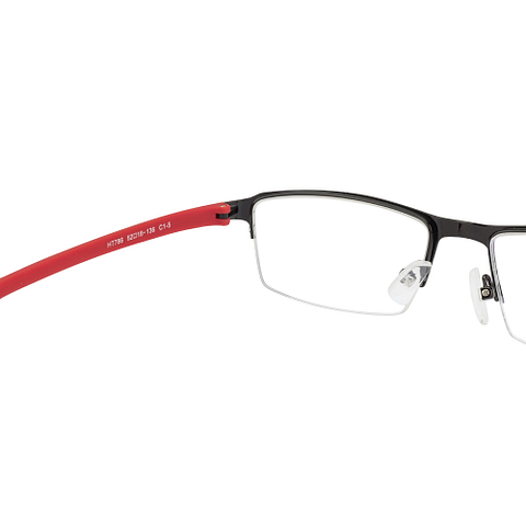Lenskart Lenskart TOI Special: Black Red Black Line Half Rim Rectangle Lenskart TOI Special OTHERS HT 786- right side
