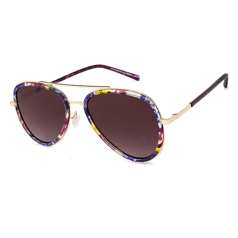 Buy Gold Multi Color Wine Pink Gradient Full Rim Aviator Shape