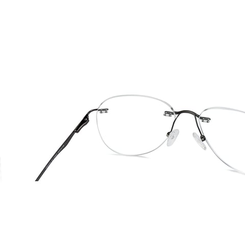 Vincent Chase Online Mid Gunmetal Rimless Aviator right side