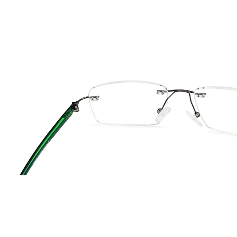 Lenskart Air Online Mid Gunmetal Rimless Rectangle right side