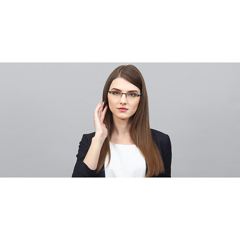 Woman Glasses That Make You Look Younger Buy Metal Sky Blue Half