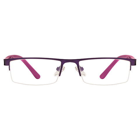 Buy Purple Half Rim Rectangle Medium Size-51 Vincent Chase SLEEK