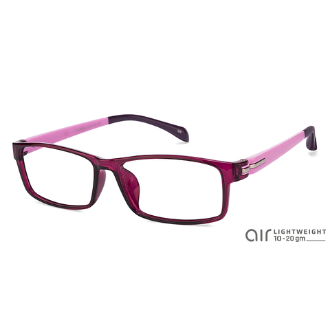 Lenskart Lenskart TOI Special: Lenskart Air: Purple Transparent Full Rim Rectangle Lenskart TOI Special OTHERS TR-9020- left side Lenskart Lenskart TOI Special: Lenskart Air: Purple Transparent Full Rim Rectangle Lenskart TOI Special OTHERS TR-9020- left side