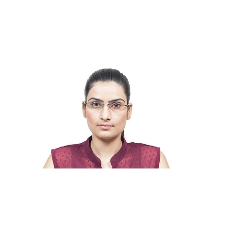 Lenskart Air Online Black Rimless Rectangle left side