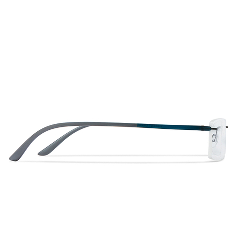 Lenskart Air Online Black Blue Grey Rimless Rectangle left side