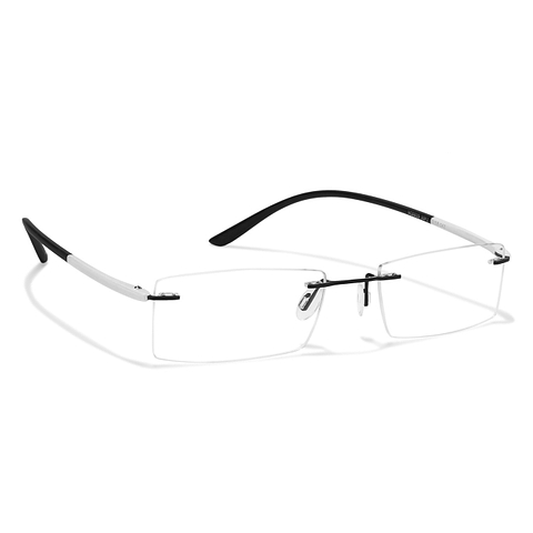 Lenskart Air Online Black Rimless Rectangle left side