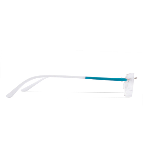 Lenskart Air Online Silver Rimless Rectangle right side