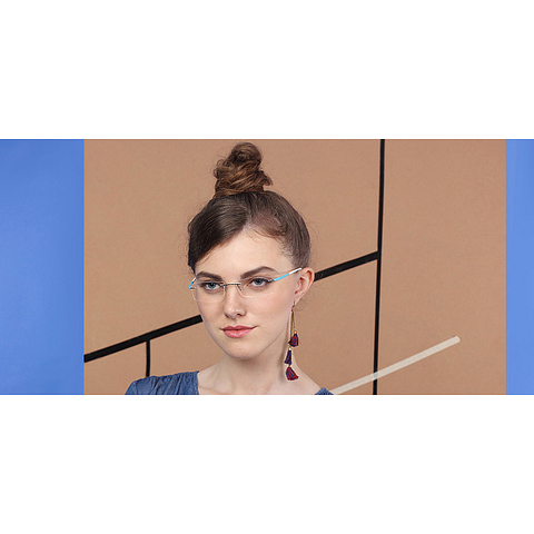 Lenskart Air Online Silver Rimless Rectangle right side Lenskart Air Online Silver Rimless Rectangle right side