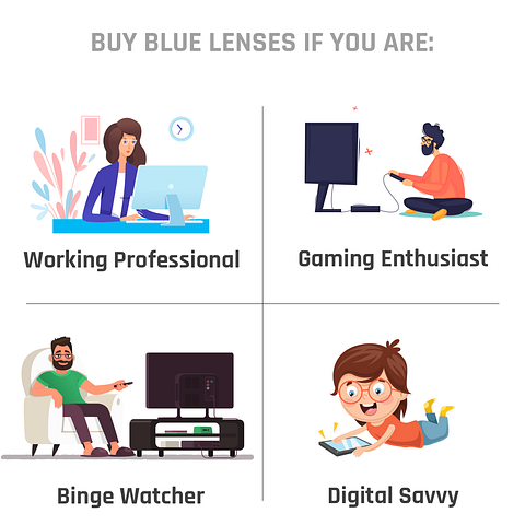 Lenskart Air Online Black Blue Rimless Rectangle right side