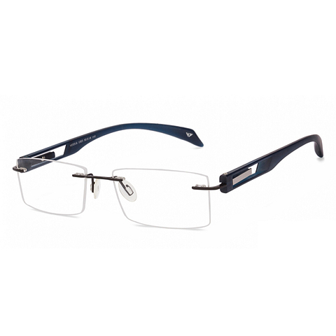 Lenskart Air Online Black Blue Rimless Rectangle left side