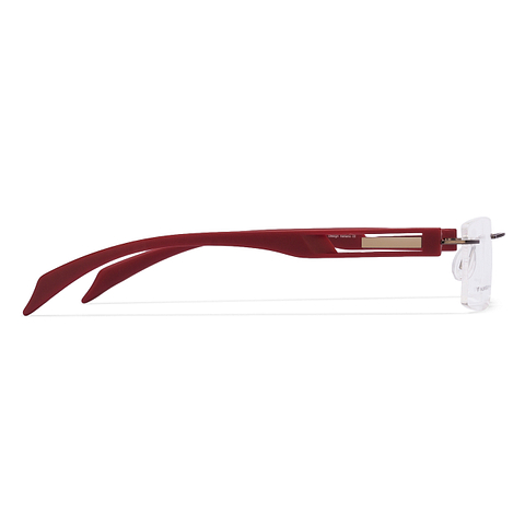 Lenskart Air Online Red Rimless Rectangle right side