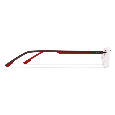 Lenskart Lenskart TOI Special: Gunmetal Grey Red Rimless Rectangle Lenskart TOI Special OTHERS VC 0330 N- right side