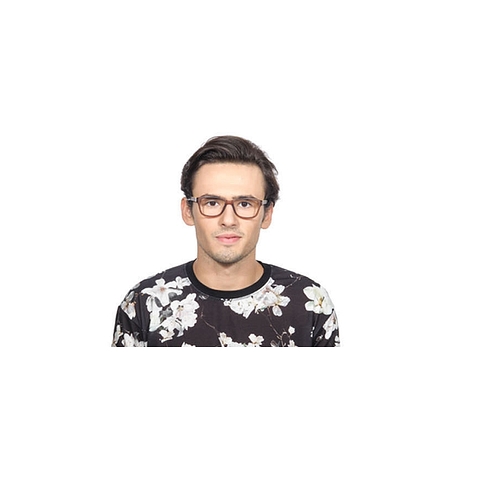 Lenskart Air Online Brown Transparent Full Rim Rectangle left side