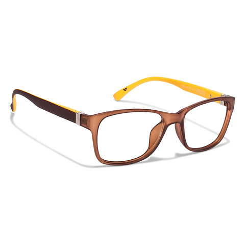 Lenskart Air Online Brown Transparent Full Rim Rectangle left side Lenskart Air Online Brown Transparent Full Rim Rectangle left side