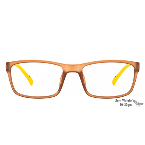 Lenskart Air Online Brown Transparent Full Rim Rectangle left side
