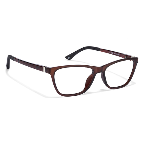 Lenskart Air Online Brown Transparent Full Rim Cat Eye right side