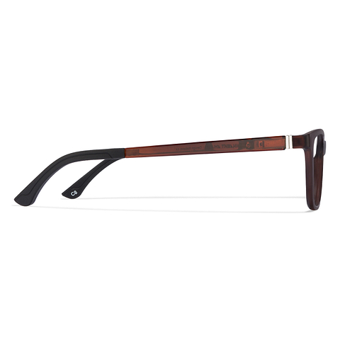 Lenskart Air Online Brown Transparent Full Rim Cat Eye left side