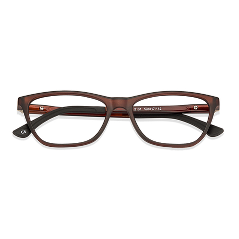 Lenskart Air Online Brown Transparent Full Rim Cat Eye left side