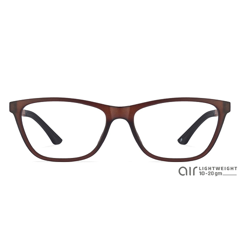 Lenskart Air Online Brown Transparent Full Rim Cat Eye left side