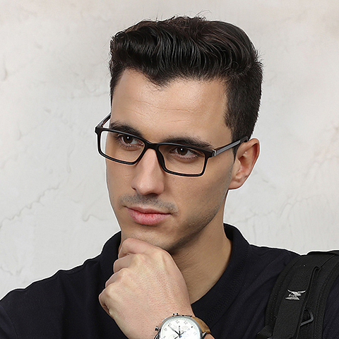 Lenskart Lenskart TOI Special: Lenskart Air: Brown Transparent Black Full Rim Rectangle Lenskart TOI Special OTHERS VC 2133-C8 left side