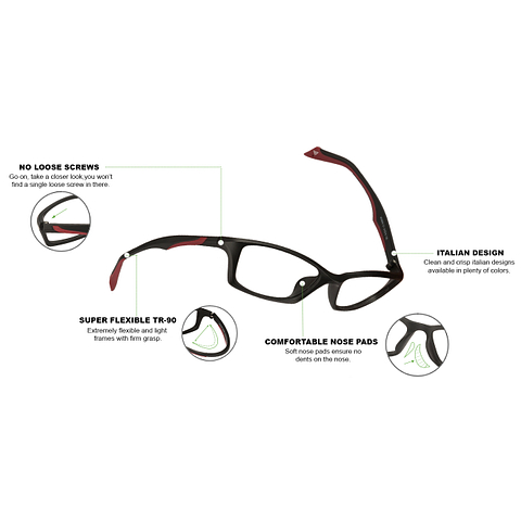 Lenskart Air Online Red Full Rim Rectangle left side Lenskart Air Online Red Full Rim Rectangle left side