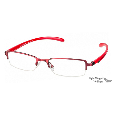 Lenskart Air Online Red Half Rim Rectangle right side