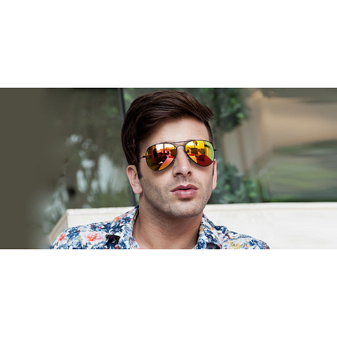 Vincent Chase Online Black Full Rim Aviator right side