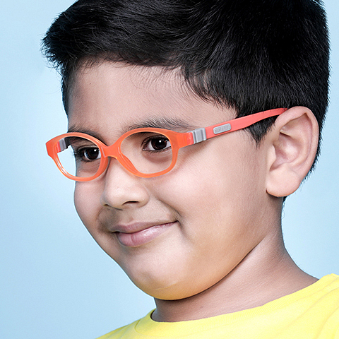 Hooper Online Orange Transparent Full Rim Round left side