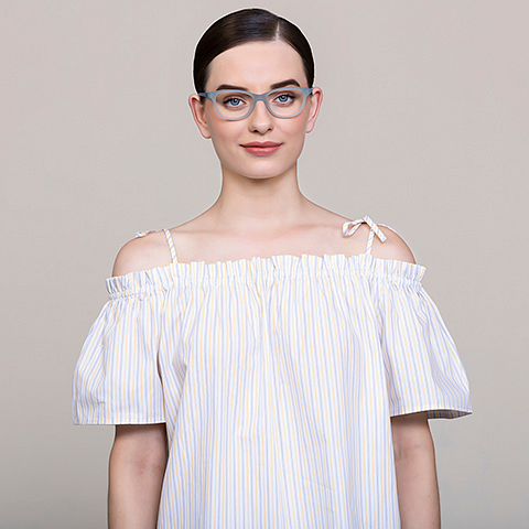 Vincent Chase Online Blue Transparent Full Rim Cat Eye left side