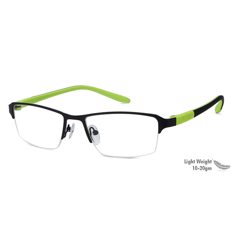 Lenskart Lenskart TOI Special: Black Lime Green Half Rim Rectangle Lenskart TOI Special OTHERS VC E10205-C22 right side