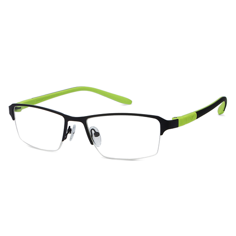 Lenskart Lenskart TOI Special: Black Lime Green Half Rim Rectangle Lenskart TOI Special OTHERS VC E10205-C22 left side