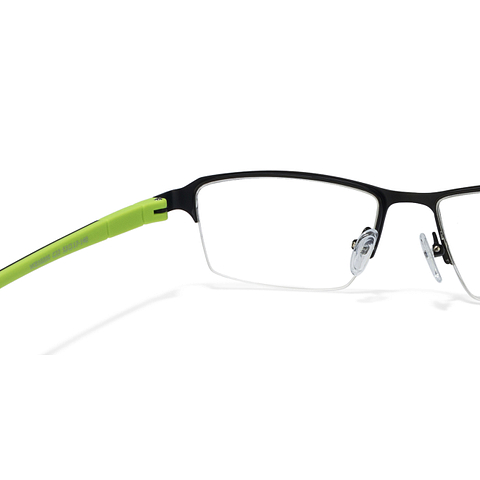 Lenskart Lenskart TOI Special: Black Lime Green Half Rim Rectangle Lenskart TOI Special OTHERS VC E10205-C22 left side