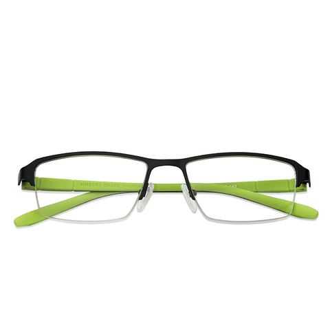 Lenskart Lenskart TOI Special: Black Lime Green Half Rim Rectangle Lenskart TOI Special OTHERS VC E10205-C22 right side