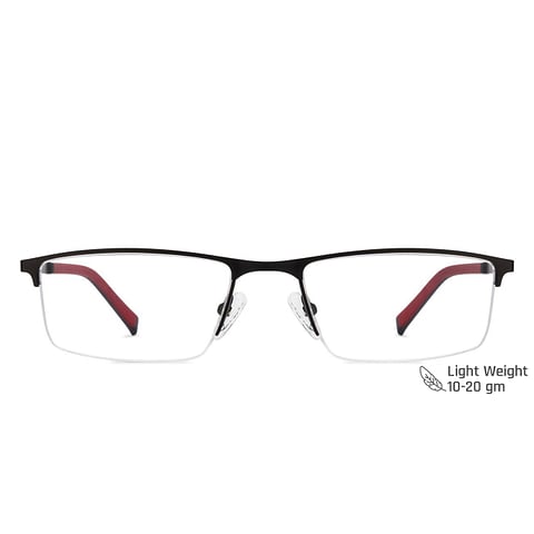 Vincent Chase Online Black Half Rim Rectangle left side