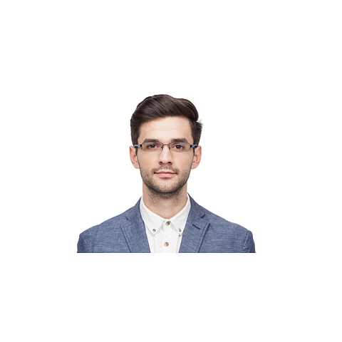 Vincent Chase Online Sky Blue Half Rim Rectangle right side