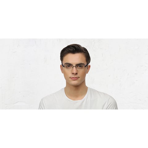 Vincent Chase Online Black Half Rim Rectangle left side