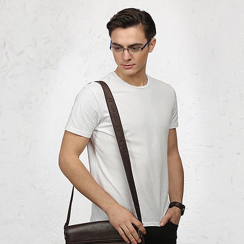 Vincent Chase Online Black Half Rim Rectangle left side