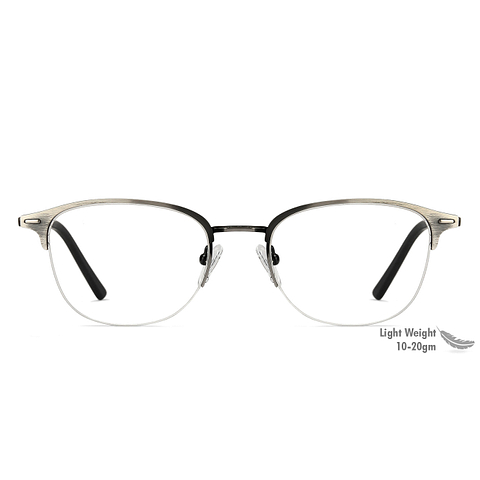 Metal Black Half Rim Rectangle Shape Vincent Chase SLEEK