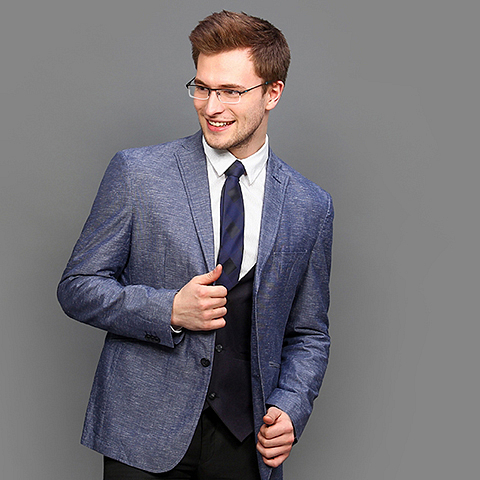 Vincent Chase Online Mid Gunmetal Half Rim Rectangle left side