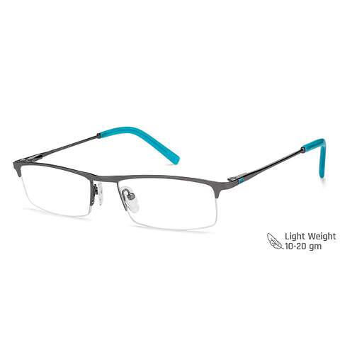 Vincent Chase Online Mid Gunmetal Half Rim Rectangle right side