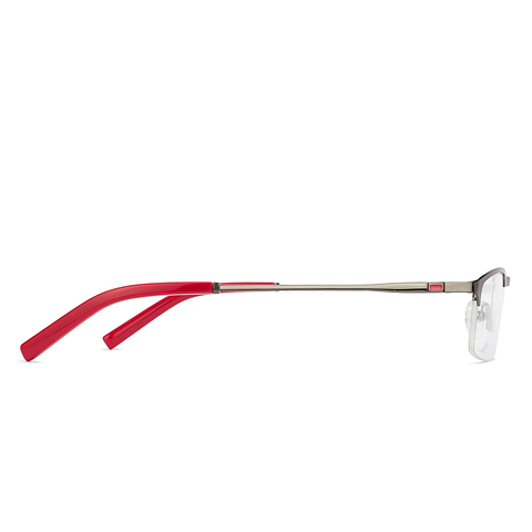 Vincent Chase Online Mid Gunmetal Half Rim Rectangle left side