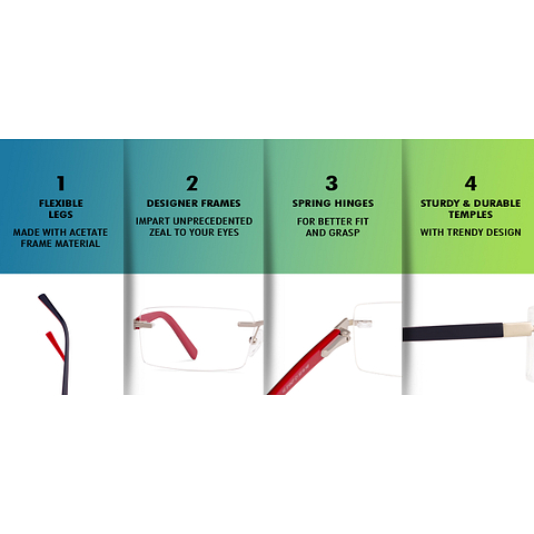 Vincent Chase Online Silver Rimless Rectangle right side