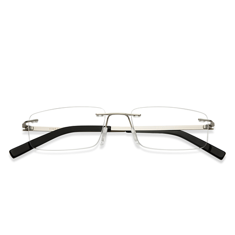 Vincent Chase Online Silver Rimless Rectangle right side