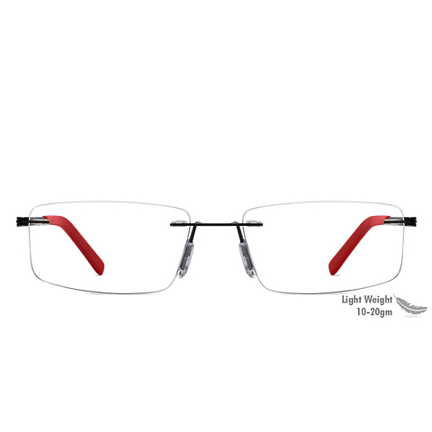 Vincent Chase Online Black Rimless Rectangle left side