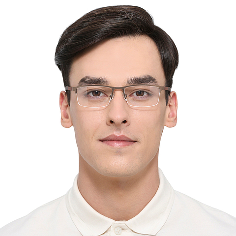 Vincent Chase Online Golden Brown Half Rim Rectangle right side
