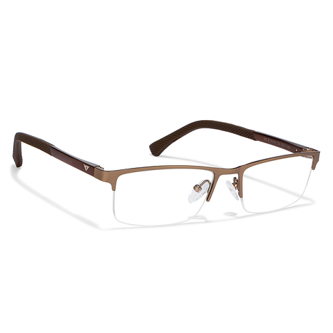 Vincent Chase Online Golden Brown Half Rim Rectangle left side