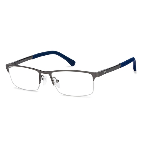 Vincent Chase Online Mid Gunmetal Half Rim Rectangle right side