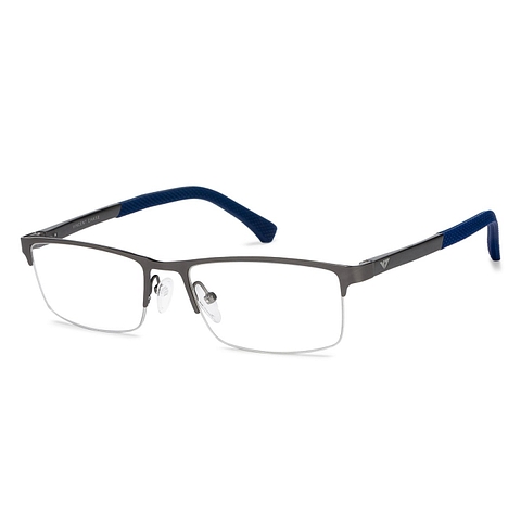 Vincent Chase Online Gunmetal Half Rim Rectangle right side